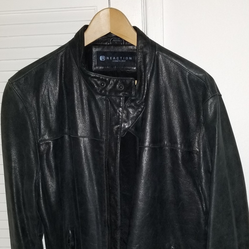 Mens. Leather jacket. Kenneth Cole